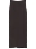 Alysi silk midi skirt - Brown