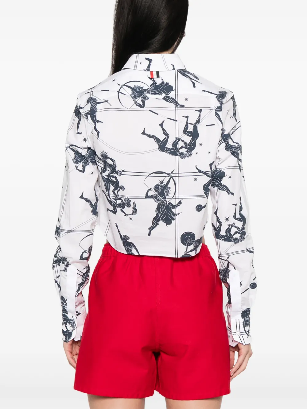 Thom Browne Blouse met puntkraag Wit