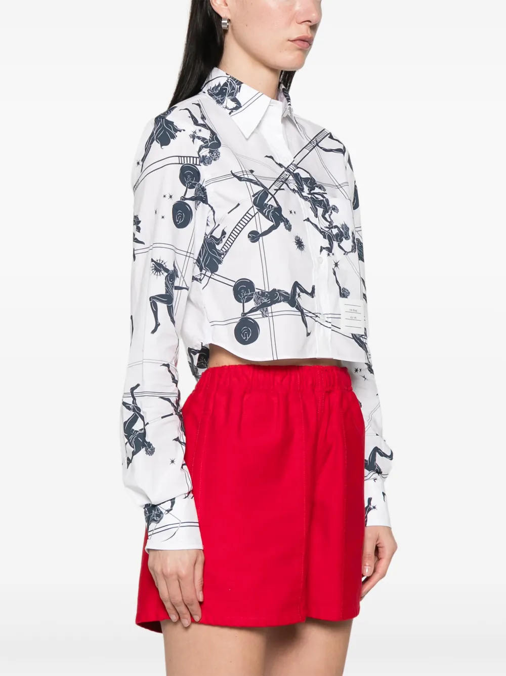 Thom Browne Blouse met puntkraag Wit