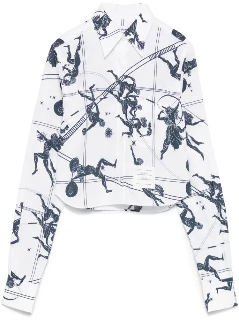 Thom Browne cropped pointed-collar shirt