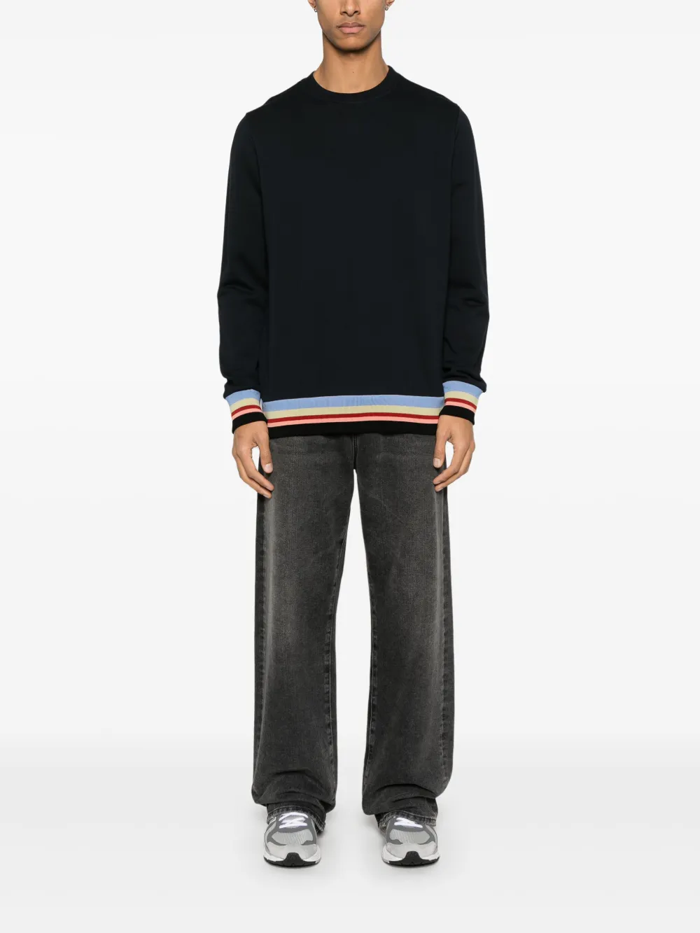 Paul Smith Sweater met kenmerkende streep - Blauw