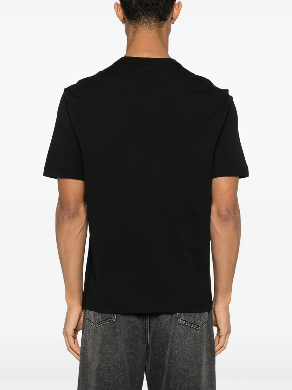 Shop Ps By Paul Smith Skull-tape-print T-shirt In 黑色