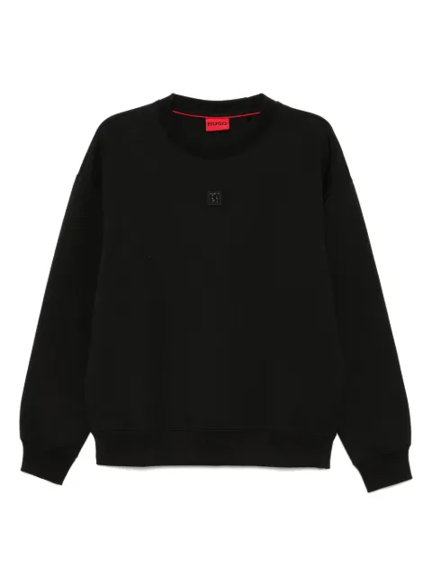 HUGO Stacked-Logo badge sweatshirt