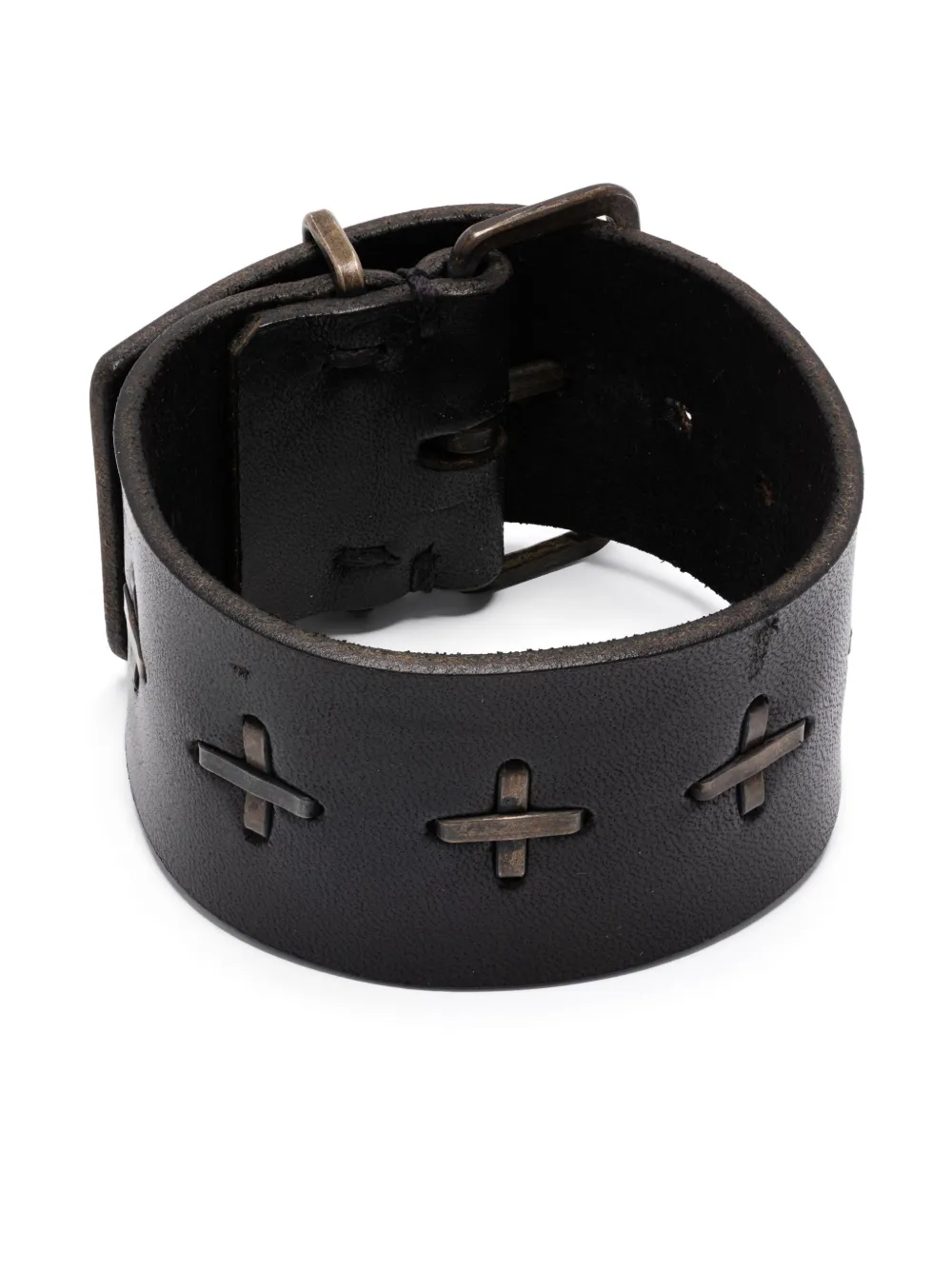 Ma+ pulsera de cuero | dorado | Image 1