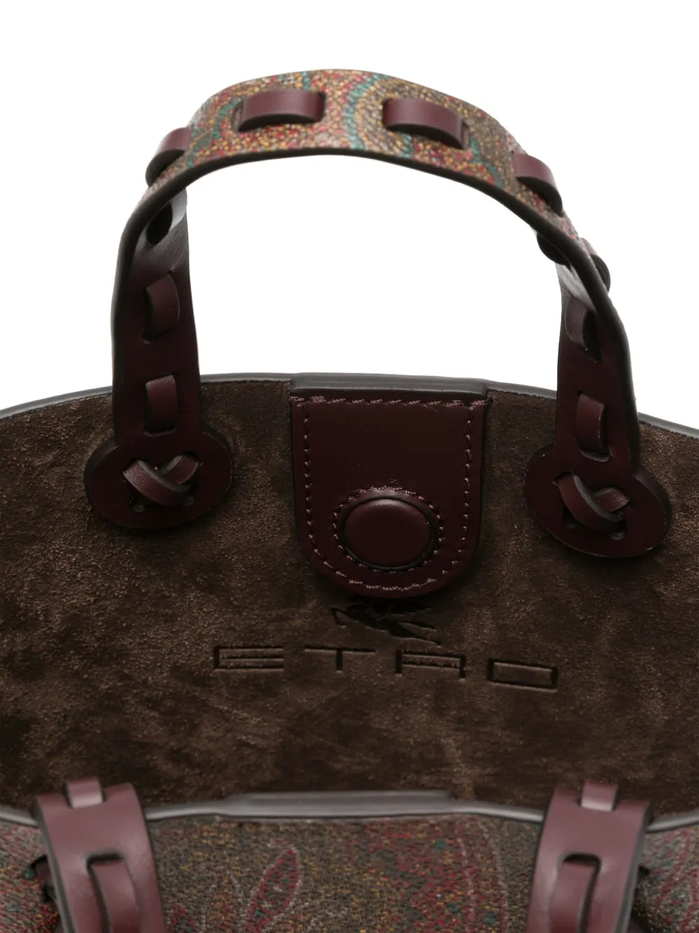 Shop Etro Paisley-print Mini Bag In Brown