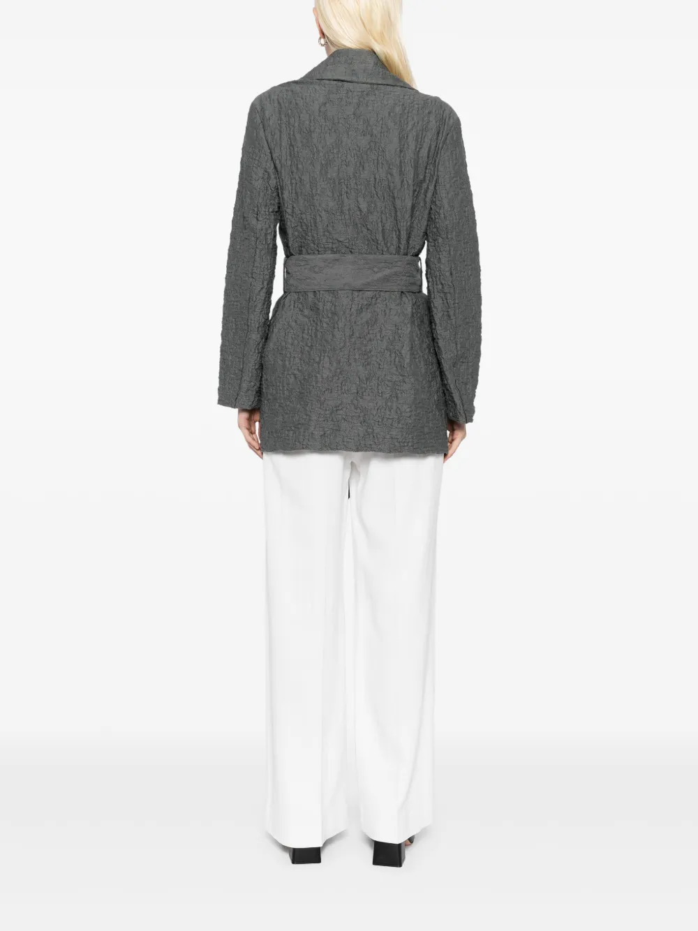 Harris Wharf London belted clutch jacket Groen