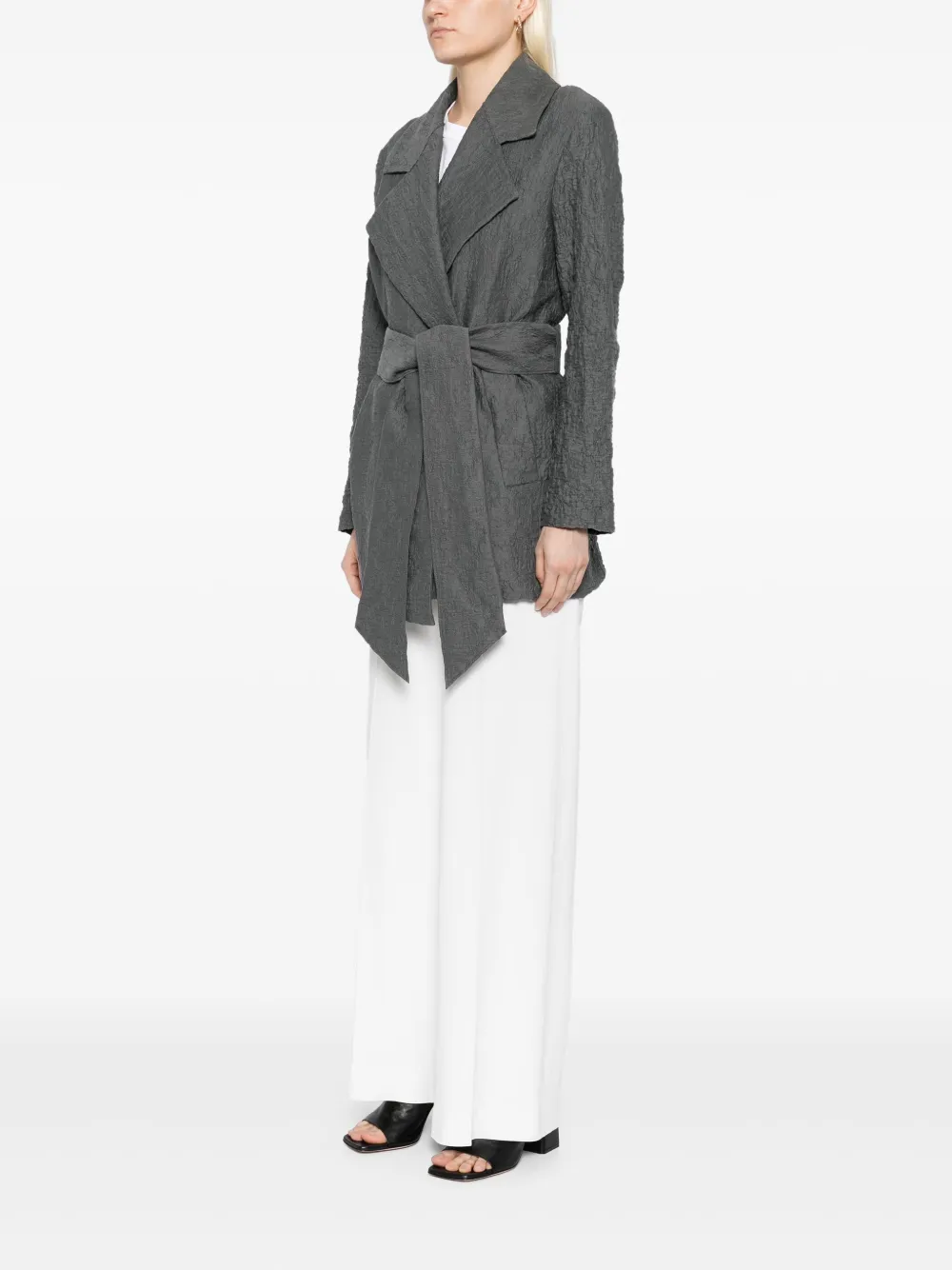 Harris Wharf London belted clutch jacket Groen