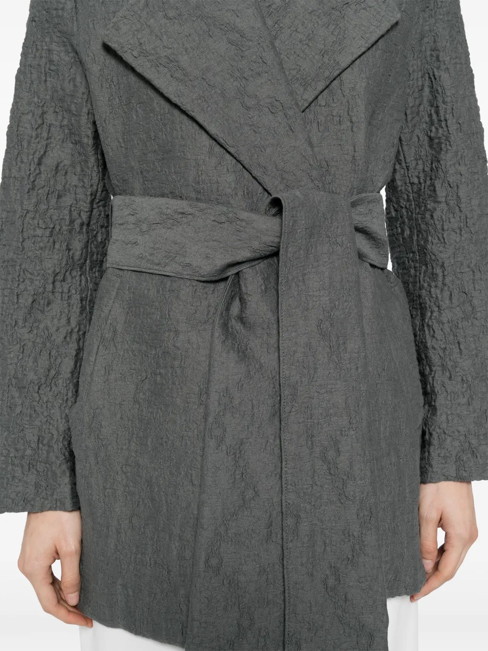 Harris Wharf London belted clutch jacket Groen