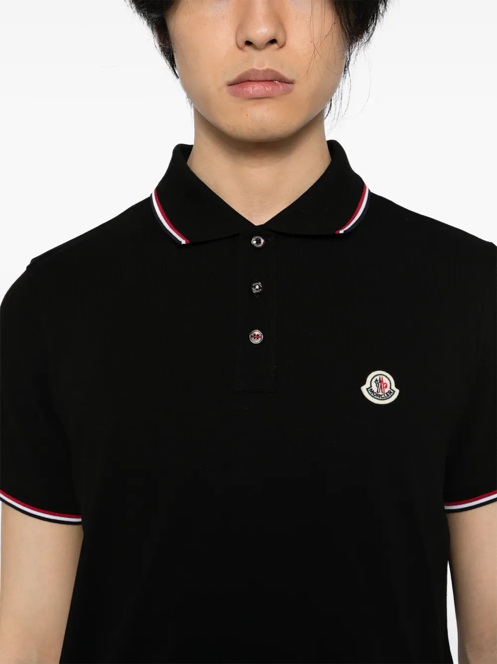 Moncler Katoenen poloshirt Zwart