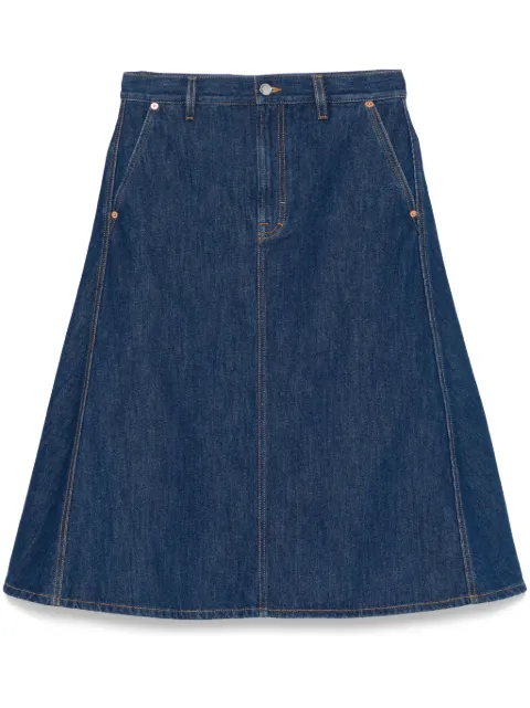 Gucci denim midi skirt