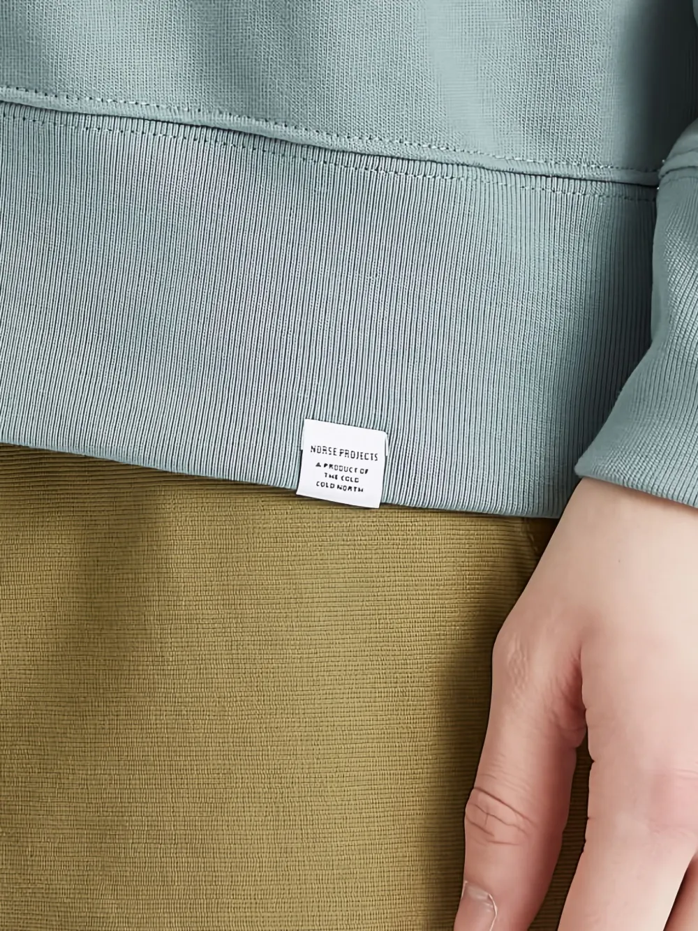 Norse Projects Sweater met halve rits Blauw