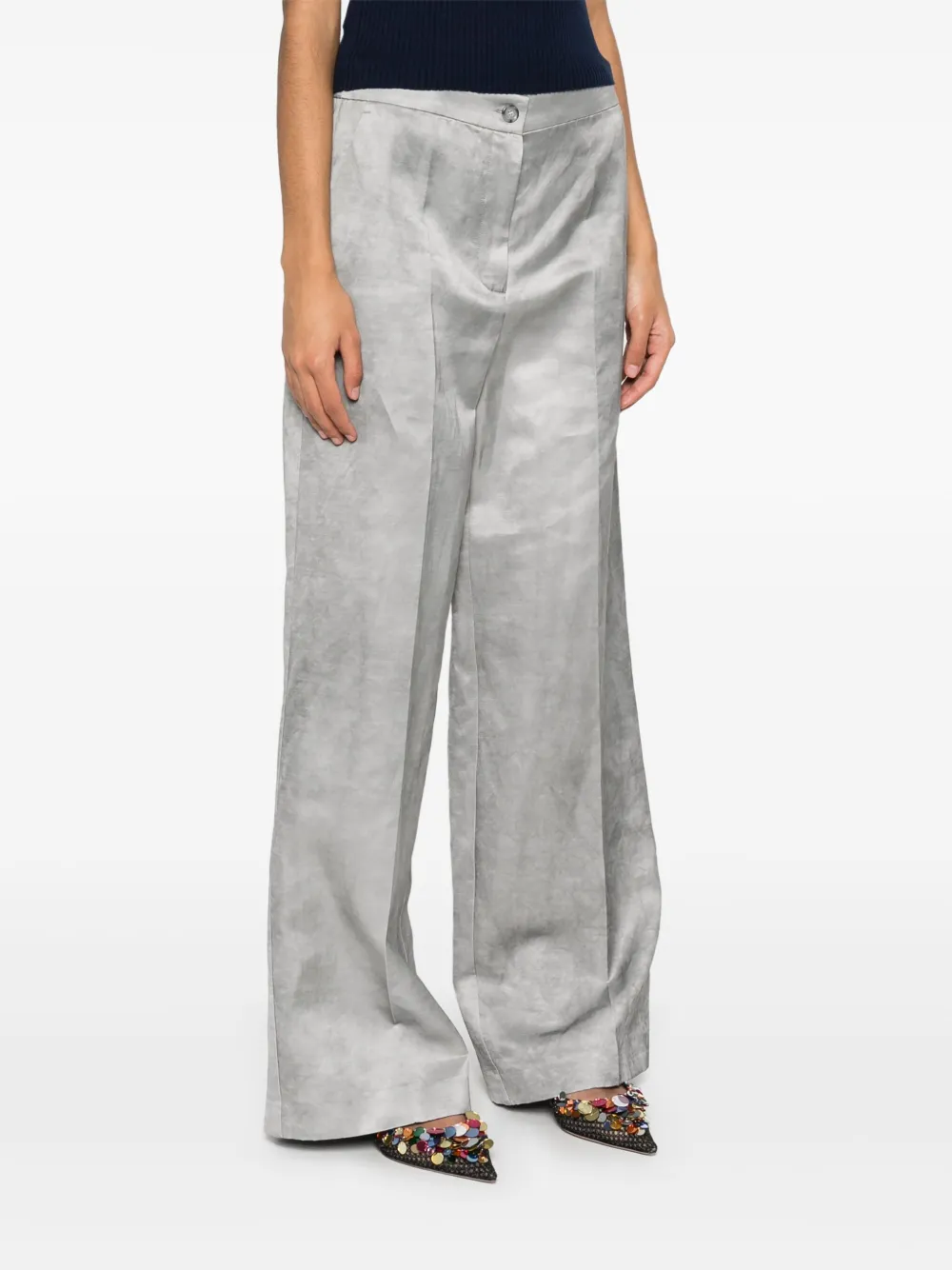 PINKO Broek met wijde pijpen Grijs