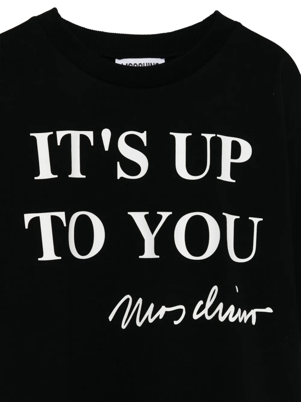 Moschino Kids T-shirt met tekst Zwart