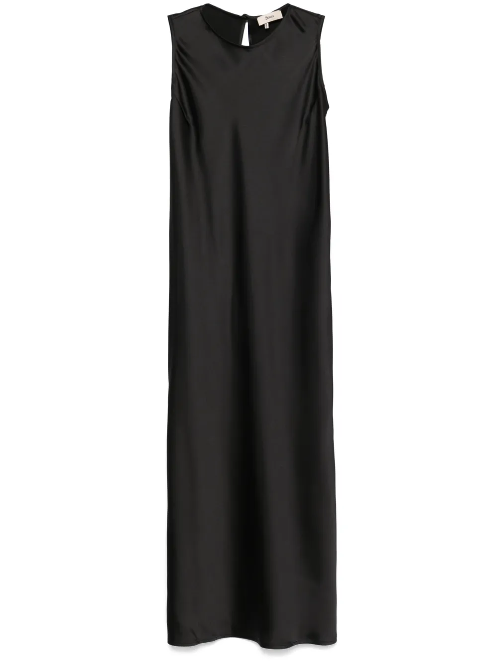 Herno robe en satin à coupe mi-longue | noir | Image 1