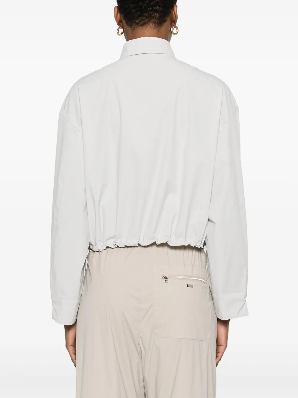 Herno Cropped blouse Grijs
