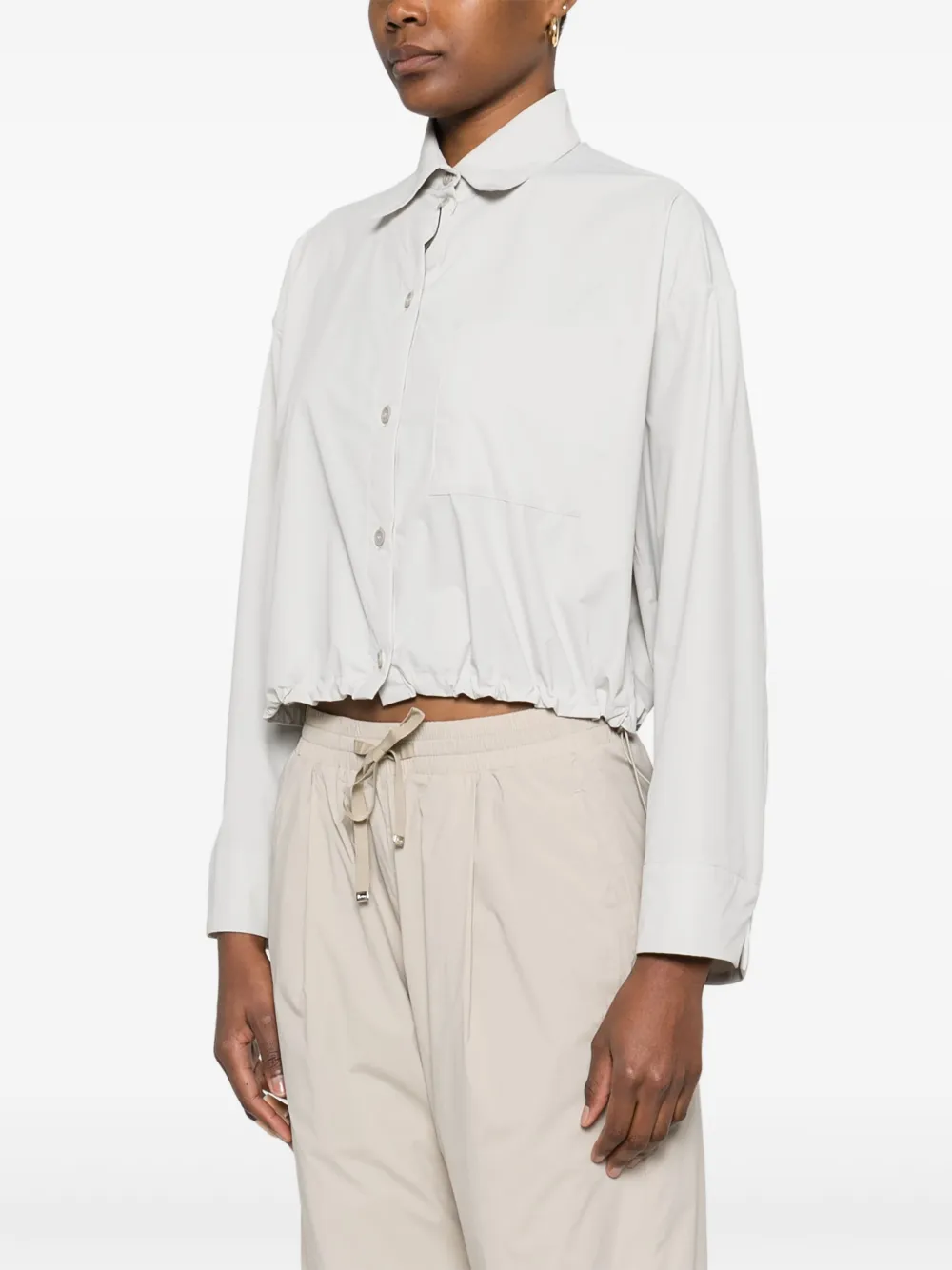 Herno Cropped blouse Grijs