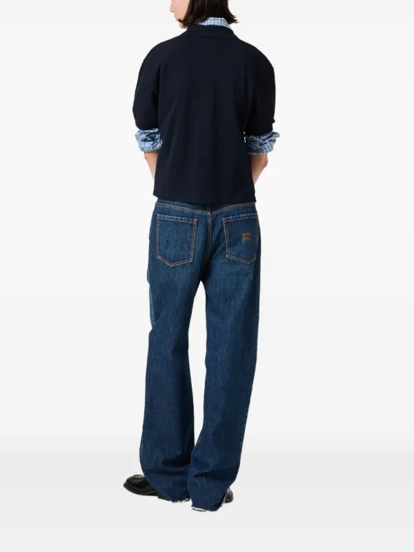 デニム・ジーパン MIU MIU Women Straight Pants MP1721SOOO14A7 F0X24 BLUE MIU MIU - Women Denim Pants – Atelier New York