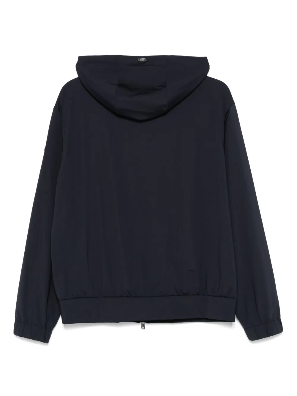 Herno Hoodie met logopatch - Blauw