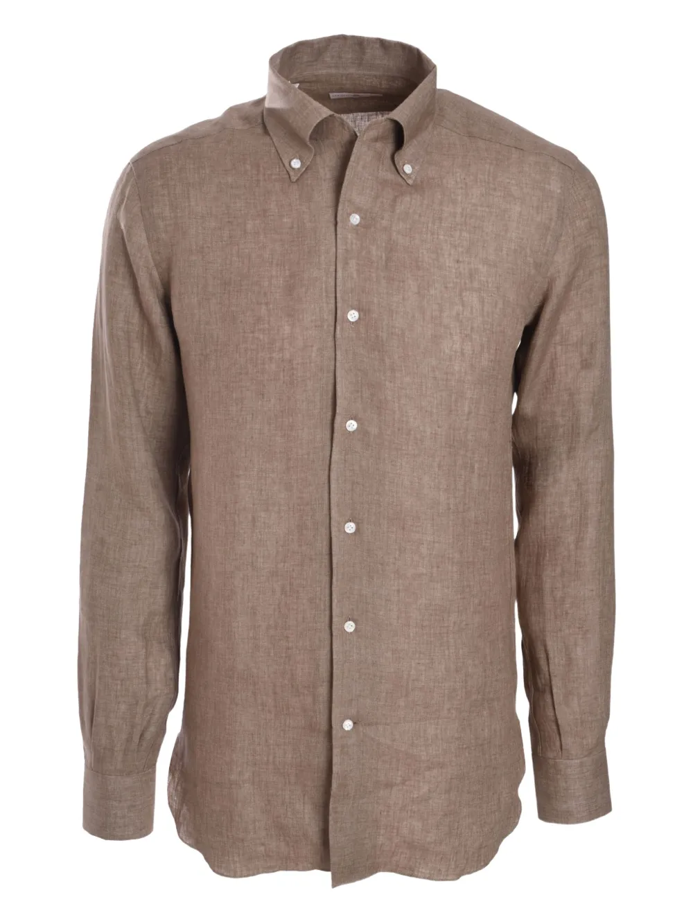Luciano Barbera camisa de lino | marrón | Image 1