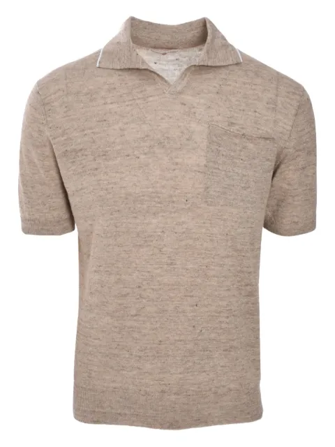 Luciano Barbera playera tipo polo de tejido fino
