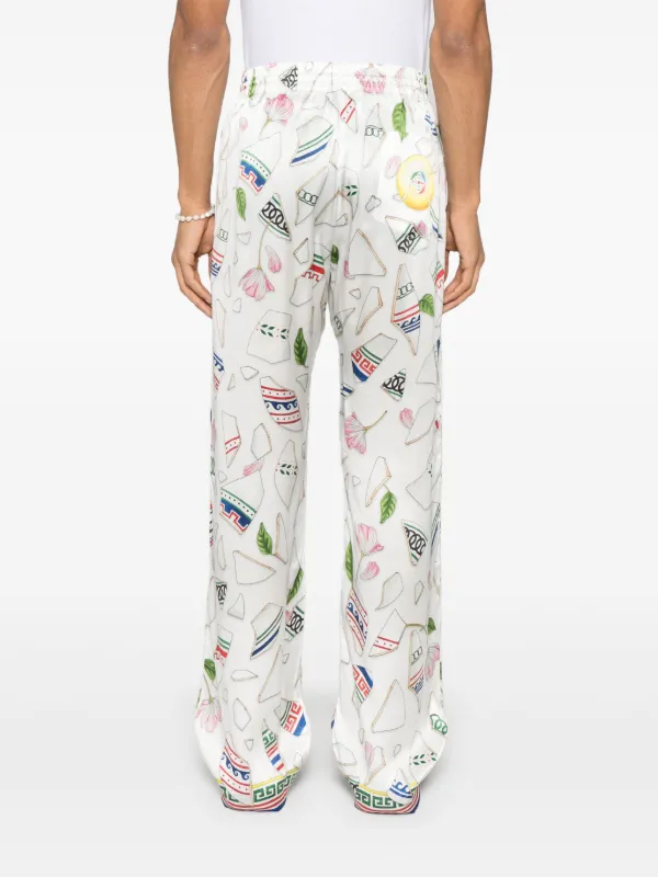 Casablanca Le Vase Brise シルクパンツ | ホワイト | FARFETCH JP