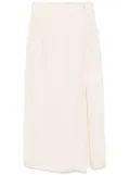 Alysi linen midi skirt - Neutrals