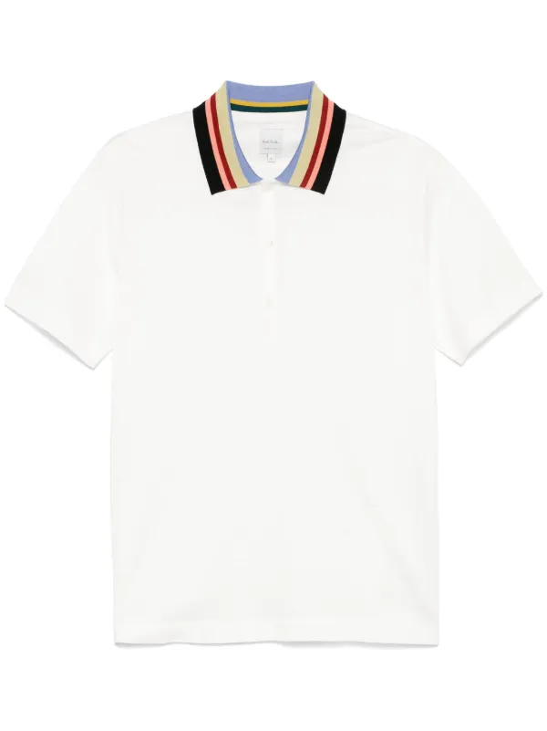 Paul Smith アーティストストライプ ポロシャツ | ホワイト