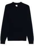 Paul Smith merino-wool longsleeved polo shirt - Blue