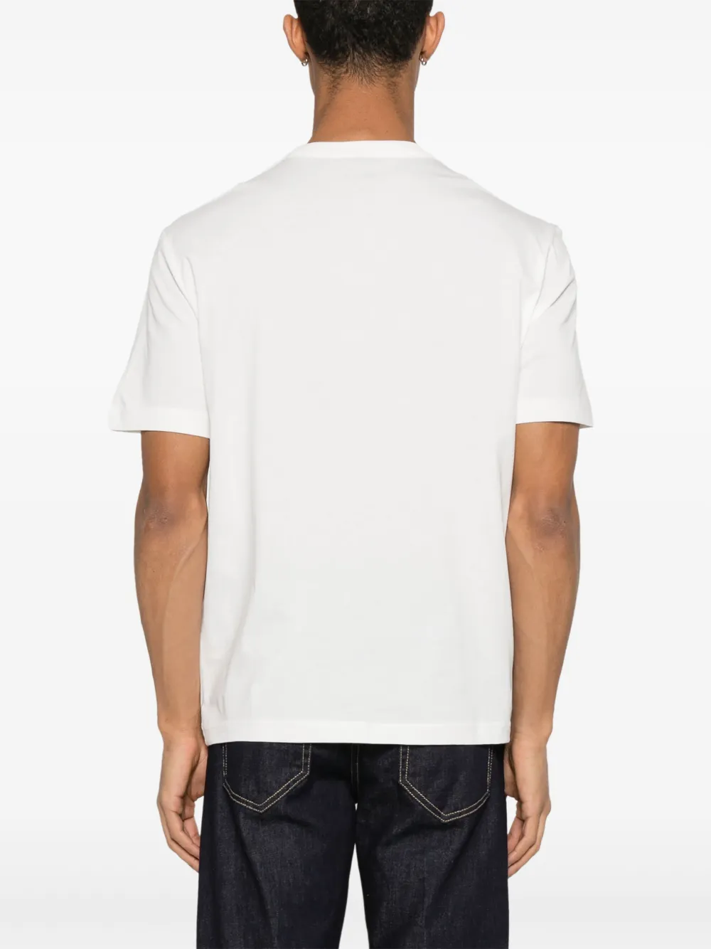Shop Ps By Paul Smith Skull-tape-print T-shirt In White