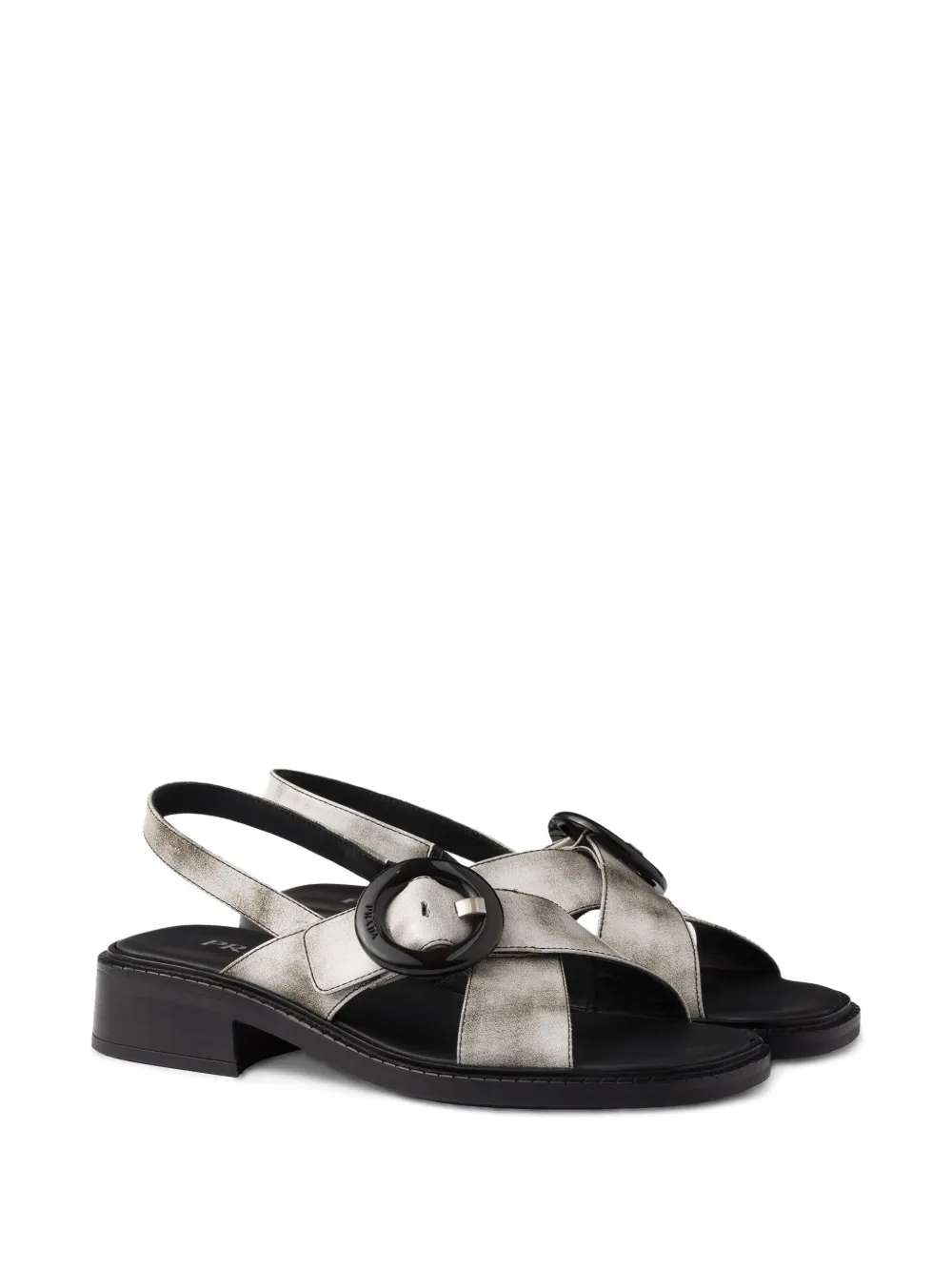 Prada Sandalen met geborstelde afwerking - Wit
