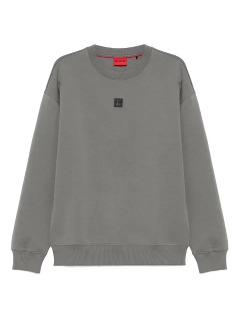 HUGO Stacked-Logo badge sweatshirt