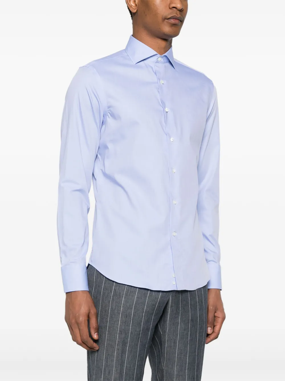 Canali Katoenen overhemd Blauw