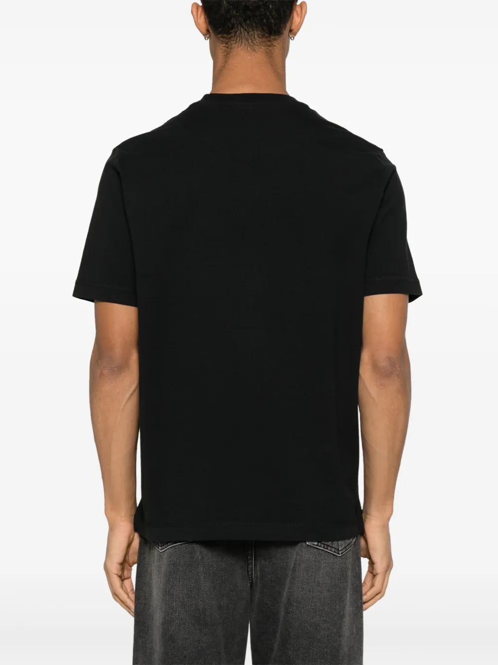 Shop Ps By Paul Smith 'happy' Embroidered T-shirt In Black