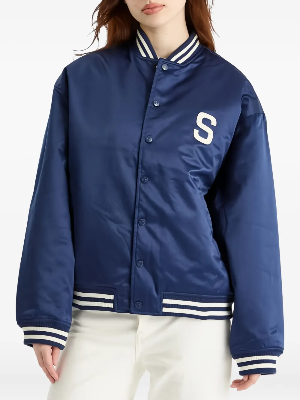 House of Sunny Satin Club bomberjack Blauw
