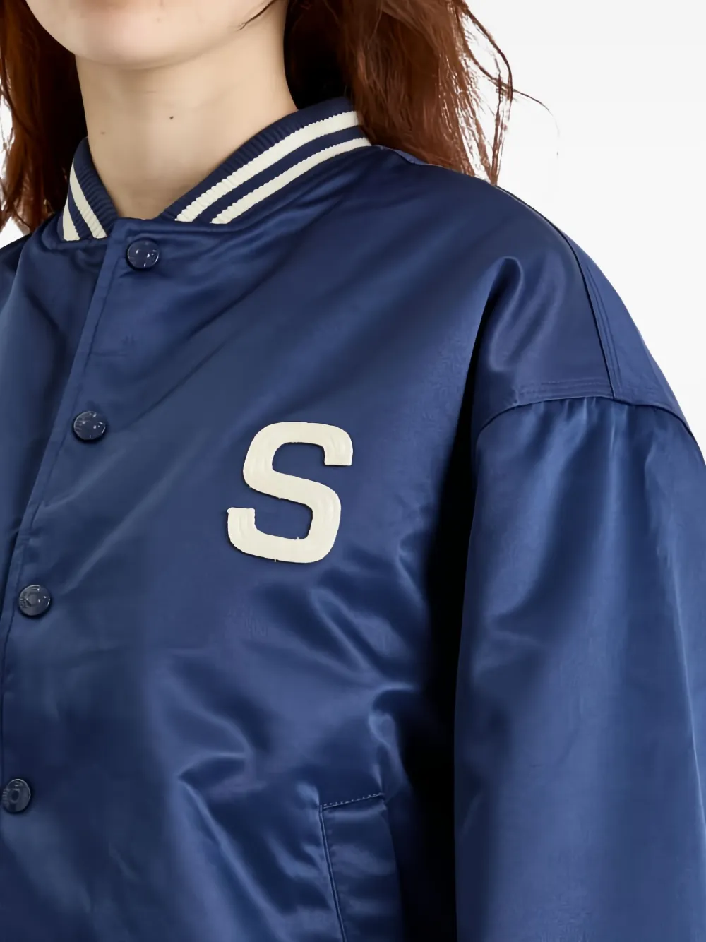 House of Sunny Satin Club bomberjack Blauw