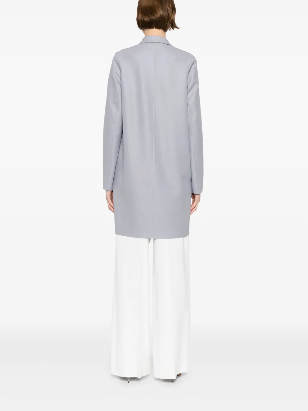 Harris Wharf London Coccon Coat In Gray