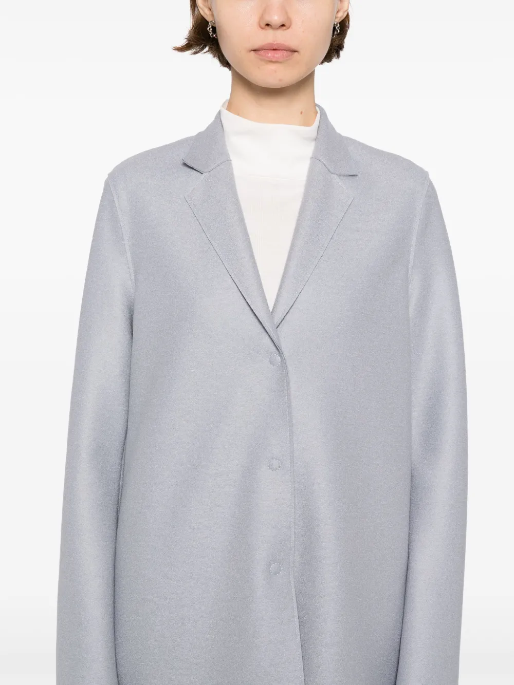 Harris Wharf London Coccon Coat In Gray