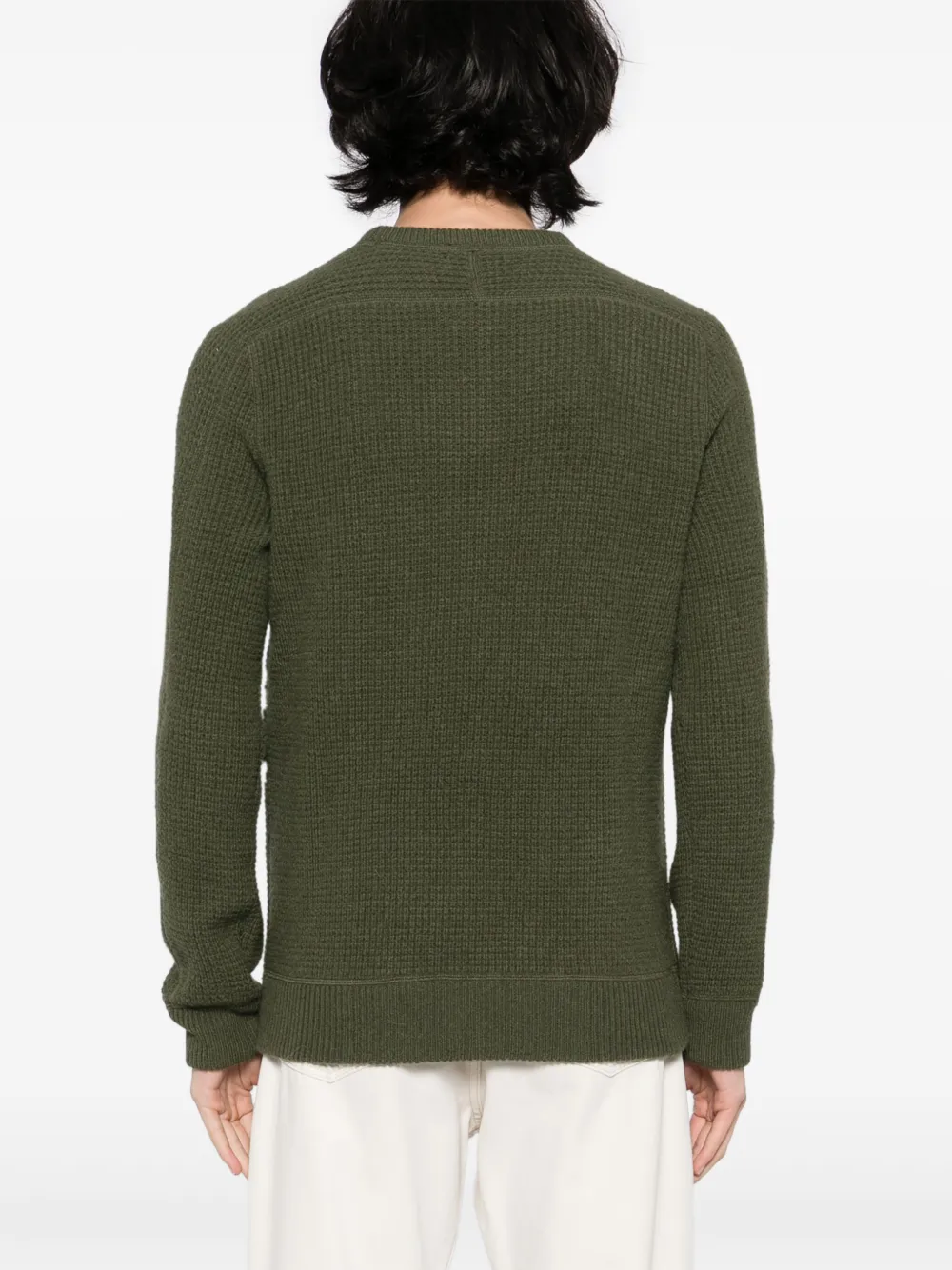 Polo Ralph Lauren Waffle-Knit Wool-Alpaca sweater Groen