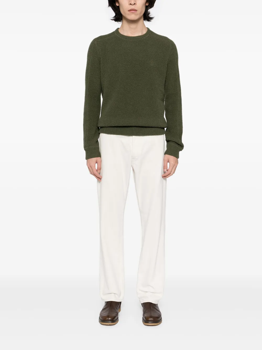 Polo Ralph Lauren Waffle-Knit Wool-Alpaca sweater - Groen
