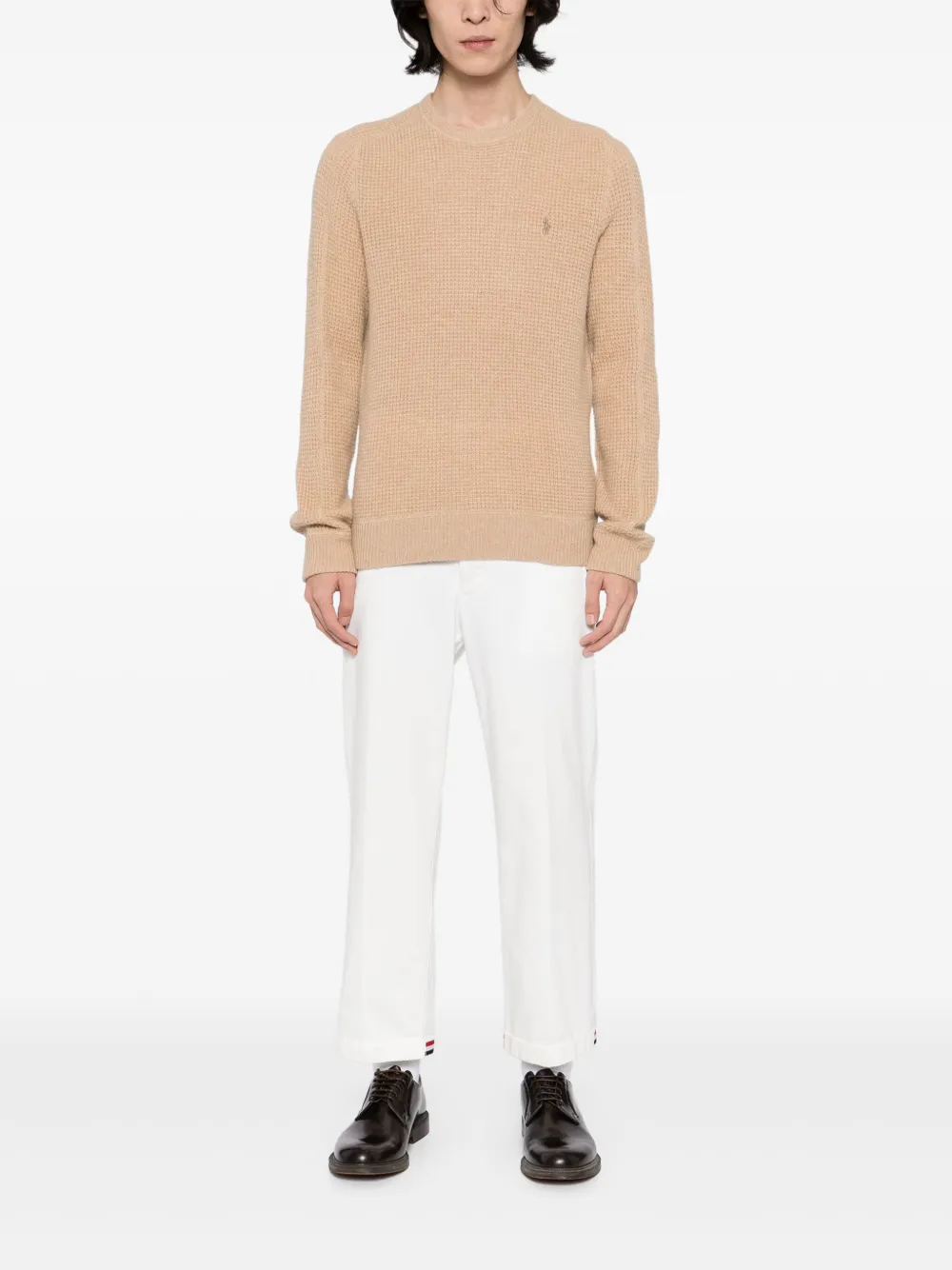 Polo Ralph Lauren Sweater van alpacawol met ronde hals - Beige