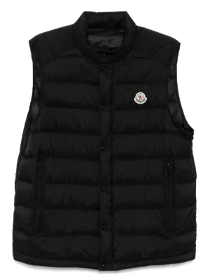 Stone Island ハイネック キルティングベスト | ブラック | FARFETCH JP