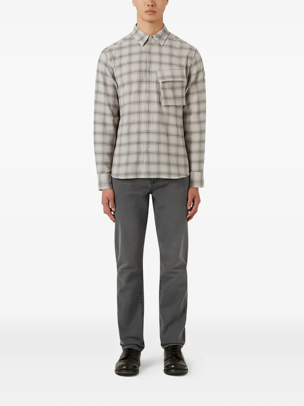 Belstaff Geruit overhemd Beige