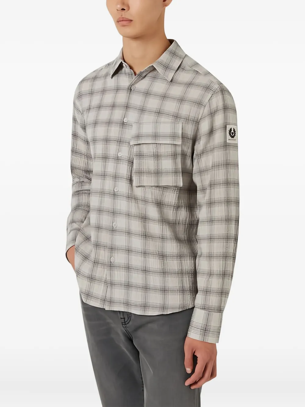 Belstaff Geruit overhemd Beige