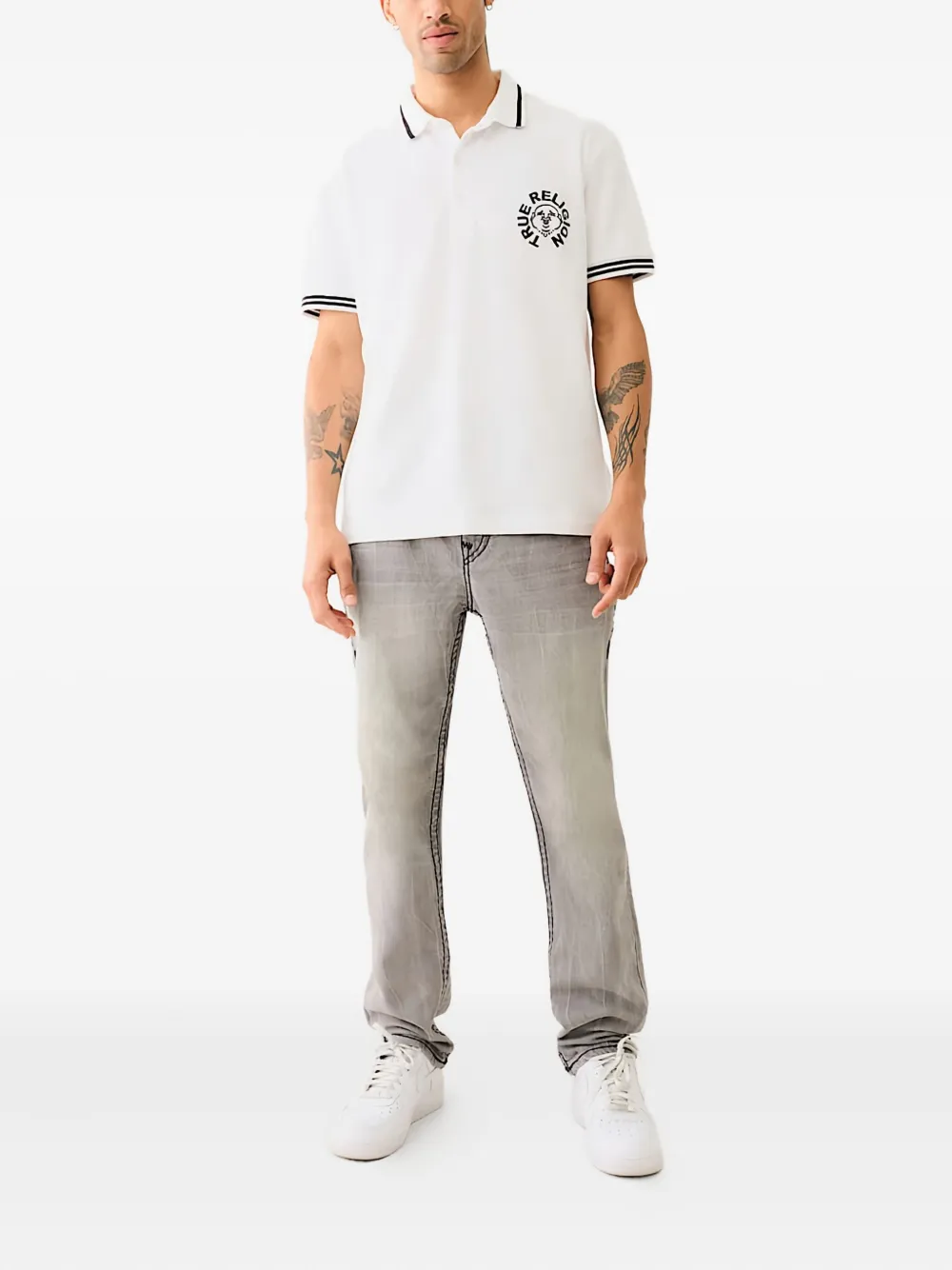 True Religion Rocco Super T Flap skinny jeans - Grijs