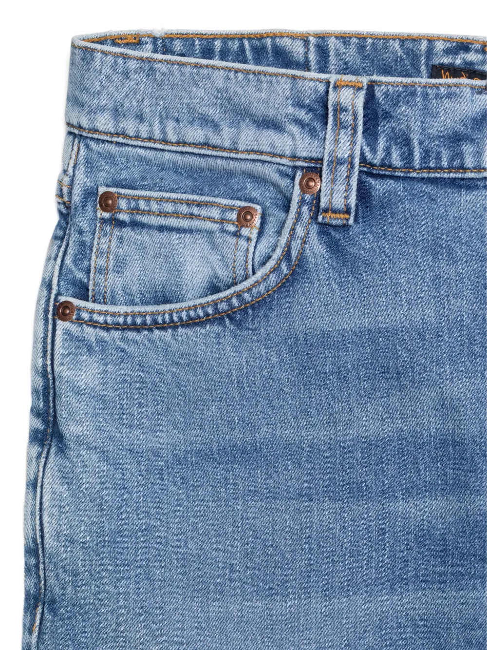 Nudie Jeans whiskering-effect jeans - Blauw