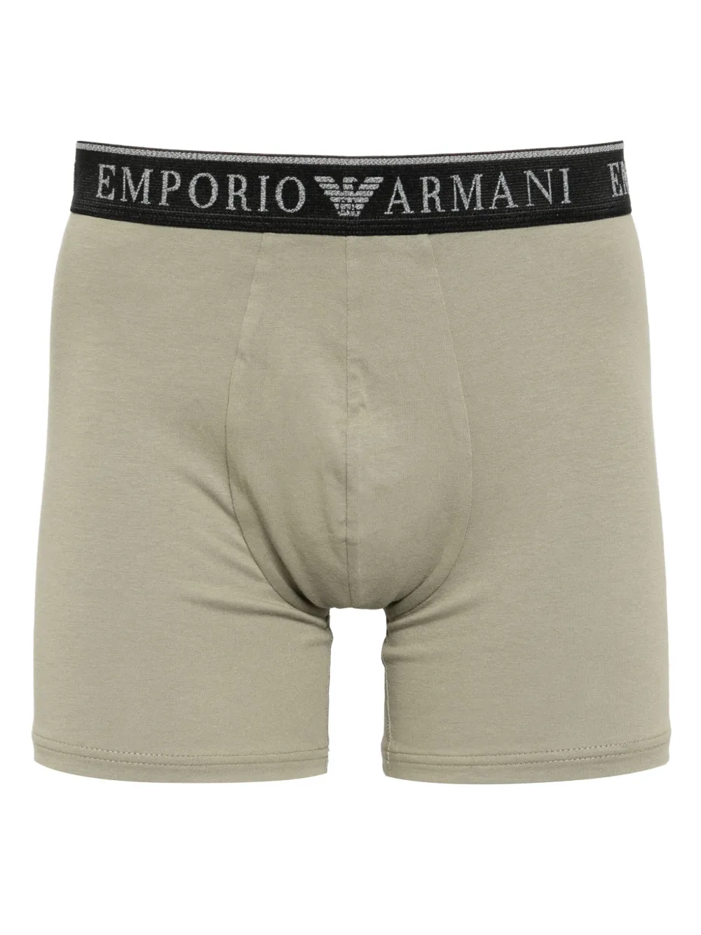 Emporio Armani Twee boxershorts met logoband Beige
