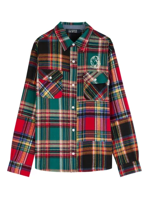 Billionaire Boys Club Script flannel patchwork plaid shirt