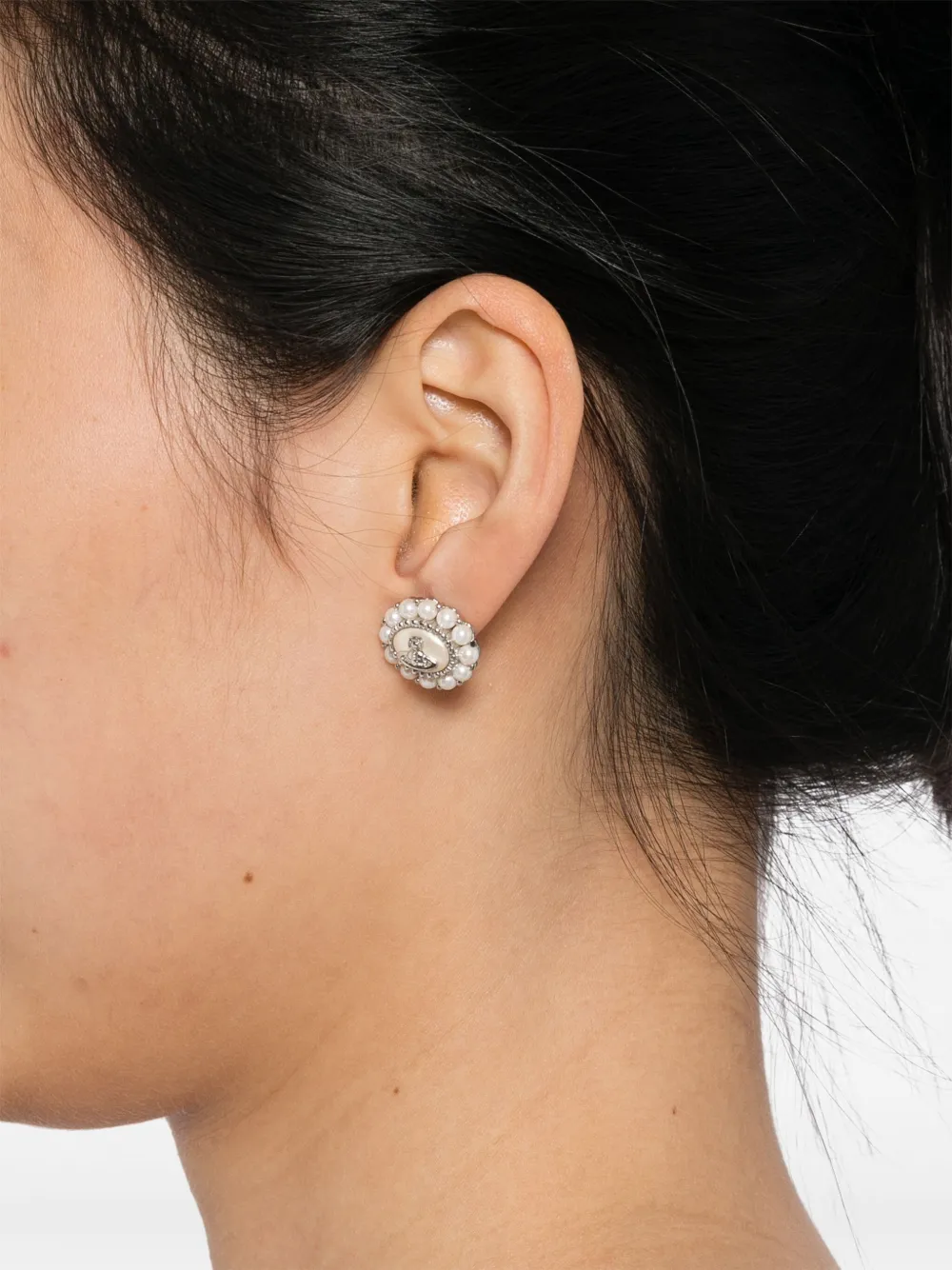 Vivienne Westwood Amaya oorbellen - Wit