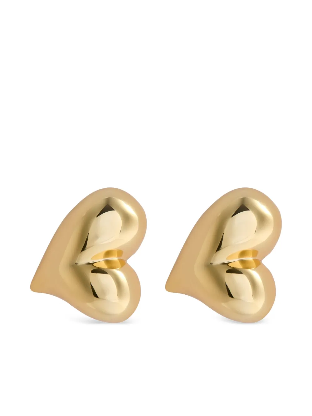 Jenny Bird Art Heart Button earrings | Gold | Image 1