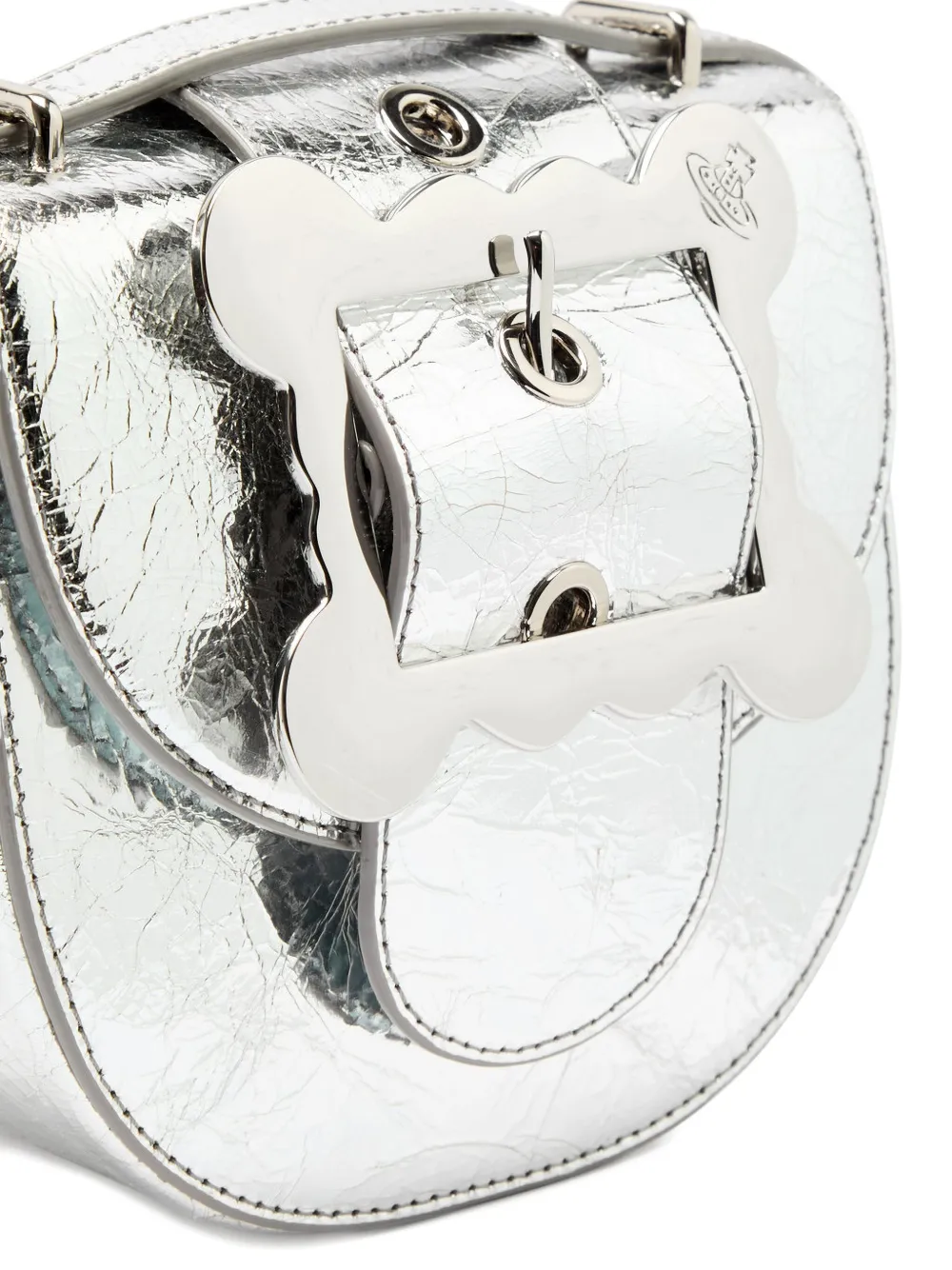 Vivienne Westwood Jodie Buckle-embellished Satchel In Gray